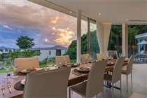 Dining area at dusk